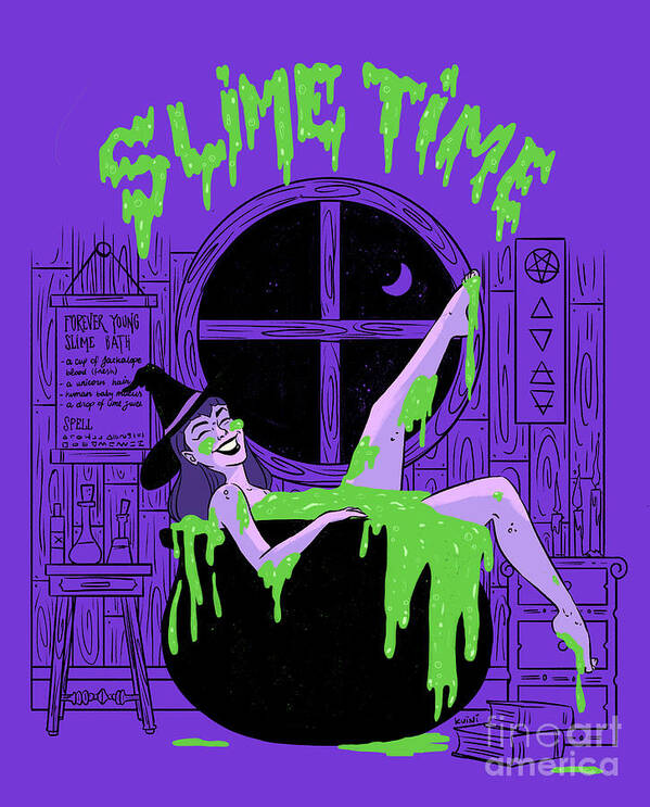 Slime Time Witch Art Print by Kuini Fernandez - Fine Art America