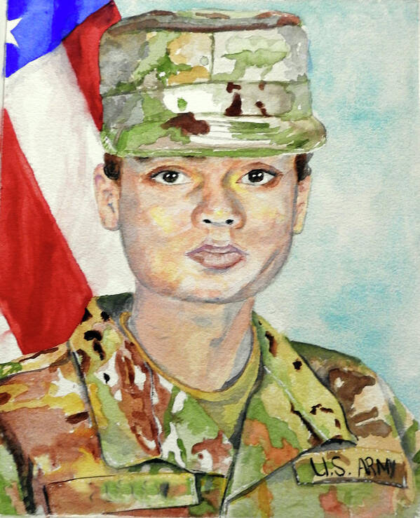 Soldier Art Print featuring the painting Soldier by Barbara F Johnson