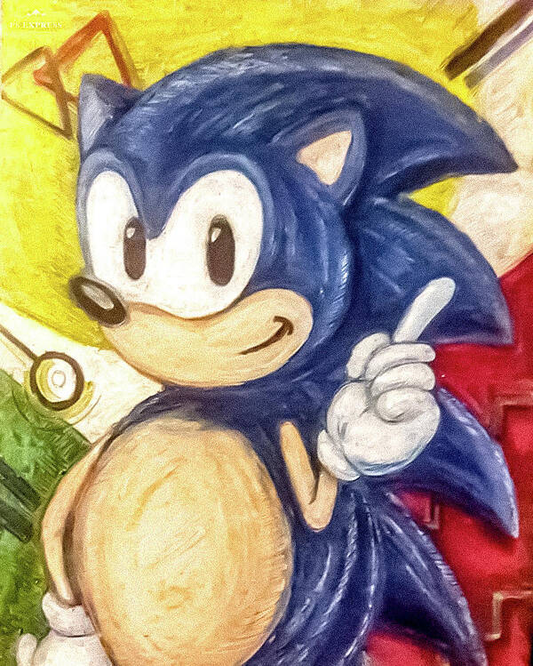 Classic Sonic The Hedgehog Art Print