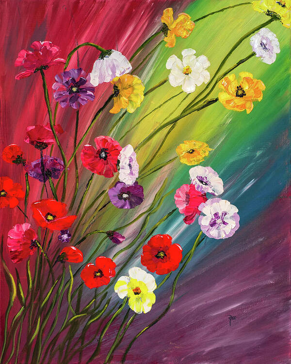 Flowers Art Print featuring the painting Spring Flowers by Mark Ross