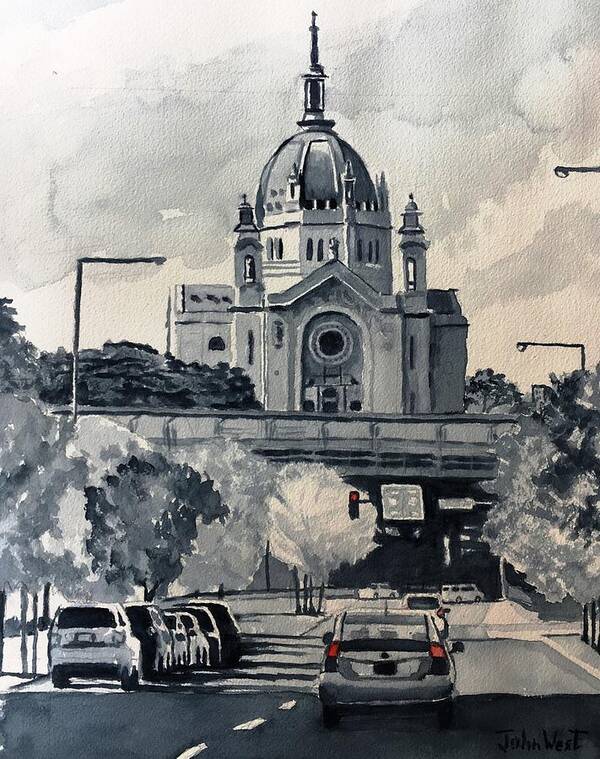 Saint Paul Art Print featuring the painting St Paul Cathedral by John West
