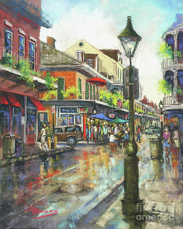 New Orleans Art Art Print featuring the painting Street Jazz on Royal by Dianne Parks
