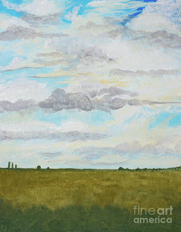 Summer Field By Norma Appleton Art Print featuring the painting Summer Field by Norma Appleton
