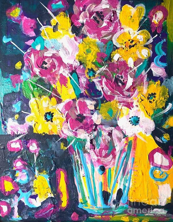 Floral Art Print featuring the painting Summer Loving by Jacqui Hawk