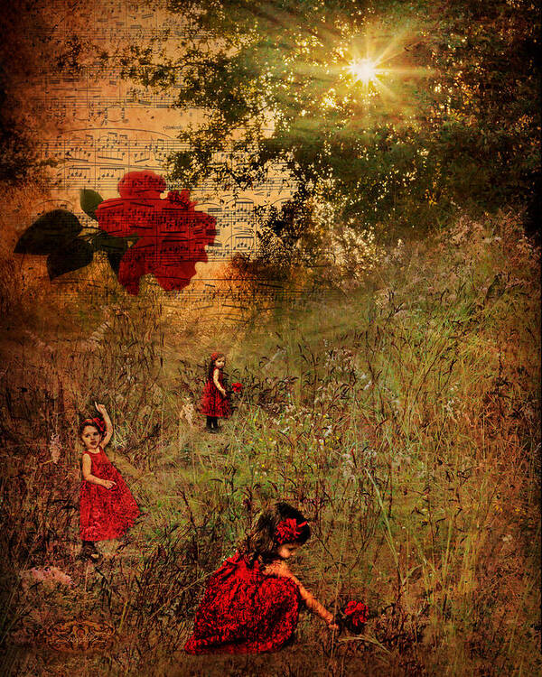  Art Print featuring the photograph Sydney and the Red Flower by Shara Abel