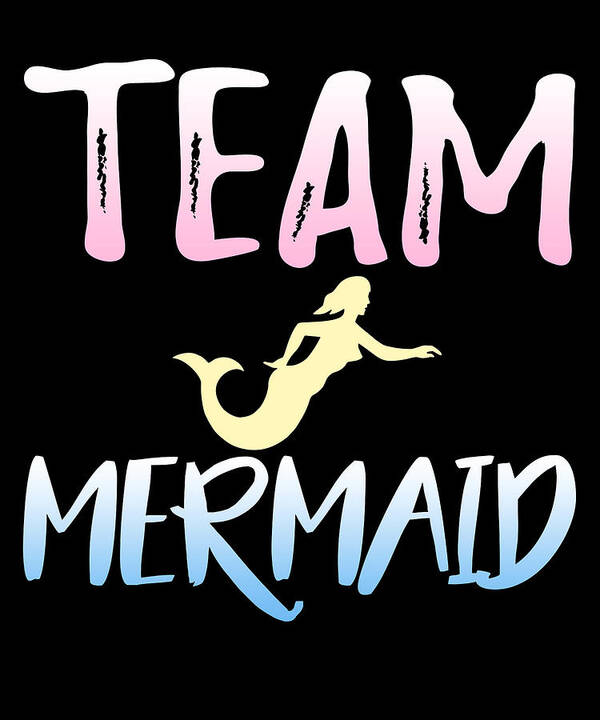 Team Mermaid Art Print featuring the digital art Team Mermaid by Jacob Zelazny