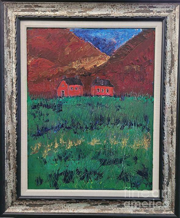 Art Print featuring the painting The Homestead on the Hill by Mark SanSouci