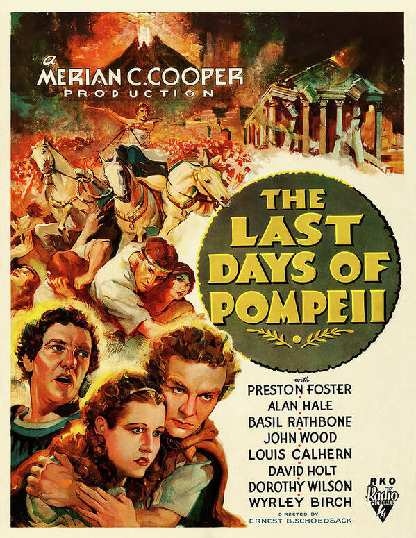 Madan Art Print featuring the mixed media ''The Last Days of Pompeii'', 1935 - art by Frederick Madan by Movie World Posters