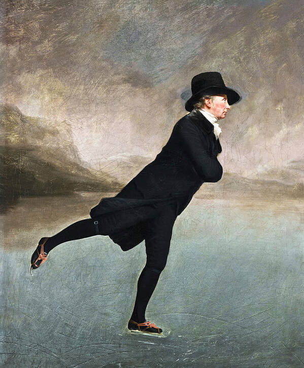 The Skating Minister Art Print featuring the painting The Skating Minister by Sir Henry Raeburn 1790 by Sir Henry Raeburn