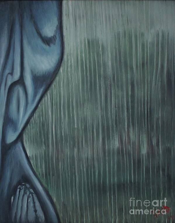 Tmad Art Print featuring the painting Tranquil Rain by Michael TMAD Finney