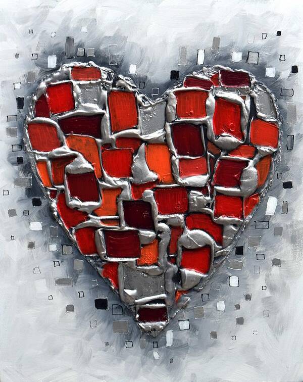 Heart Art Print featuring the painting Treasured Heat by Amanda Dagg