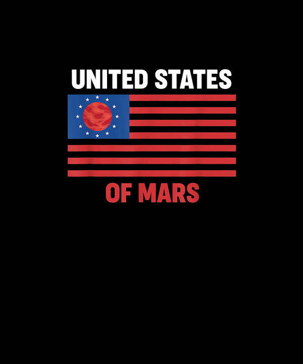 United States Of Mars Flag Art Print by Yvonne Remick | Pixels