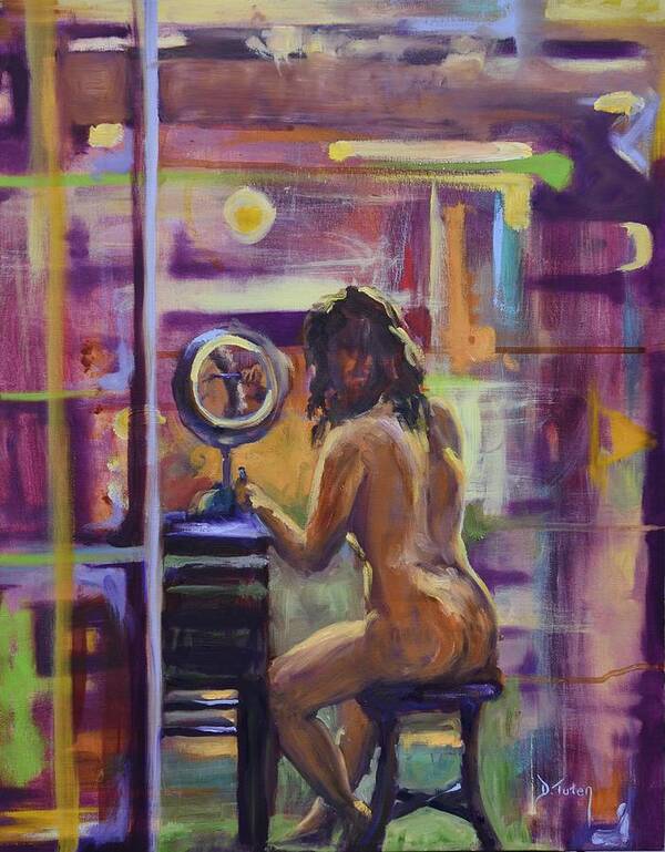 Figure Art Print featuring the painting Vanity by Donna Tuten
