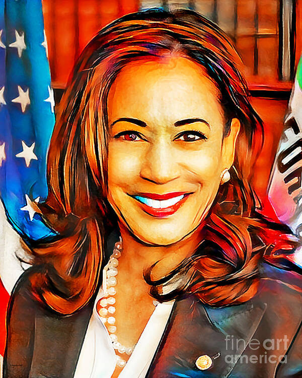 Wingsdomain Art Print featuring the photograph Vice Presidential Kamala Harris 20201107 by Wingsdomain Art and Photography