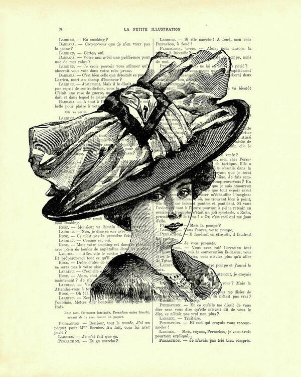 Lady Art Print featuring the digital art Victorian lady by Madame Memento