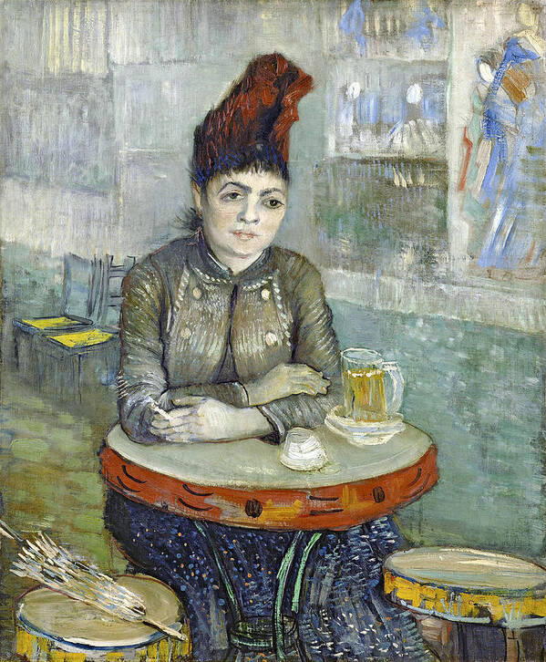 Vincent Art Print featuring the painting Vincent van Gogh's Agostina Segatori Sitting in the Cafe du Tambourin by Vincent Van Gogh