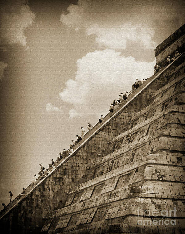Pyramid Art Print featuring the photograph Walking Up The Pyramid by Kirt Tisdale