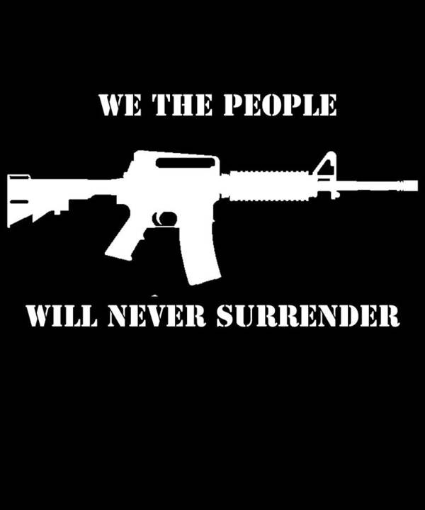 Cool Art Print featuring the digital art We The People Never Surrender by Flippin Sweet Gear