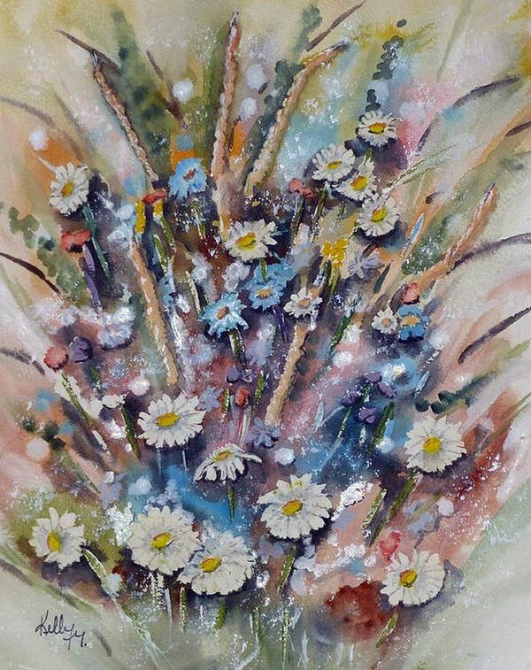 Flowers Art Print featuring the painting Wild Flowers by Kelly Mills
