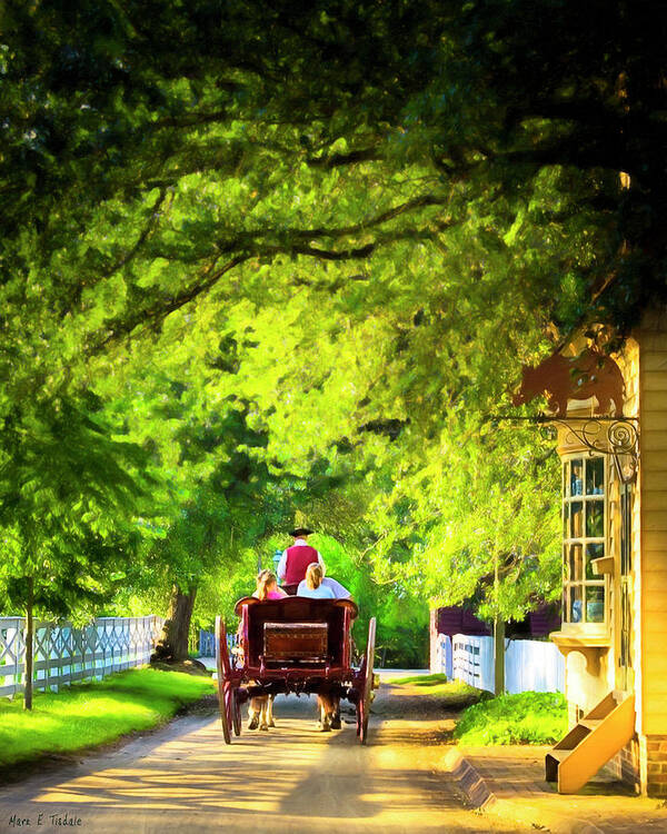 Williamsburg Art Print featuring the photograph Woodland Ride - Colonial Williamsburg by Mark E Tisdale