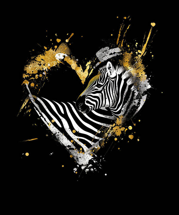 Animal Art Print featuring the digital art Zebra Social Behavior by Lotus-Leafal