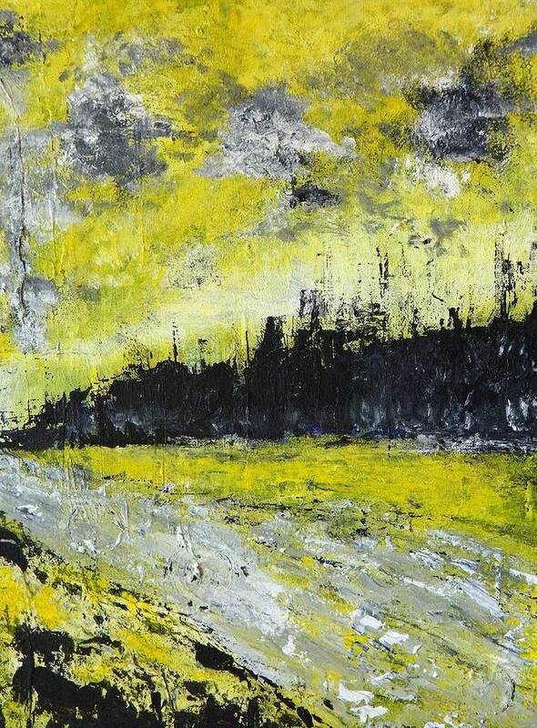 Yellow Art Art Print featuring the painting A City Forgotten by Everette McMahan jr