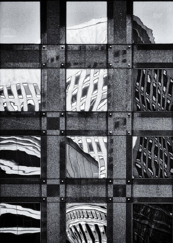 Windows Art Print featuring the photograph 12 Windows - black and white by Jessica Levant