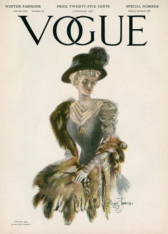 Turbine Ansøger fysiker A Vintage Vogue Magazine Cover Of A Woman Art Print by Stuart Travis -  Conde Nast