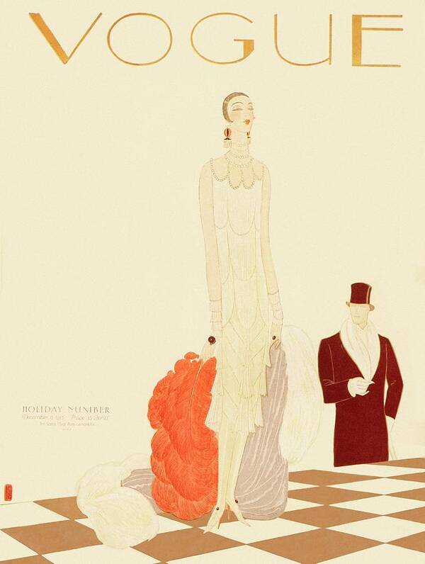Illustration Art Print featuring the photograph A Vogue Magazine Cover Of A Woman #1 by Eduardo Garcia Benito