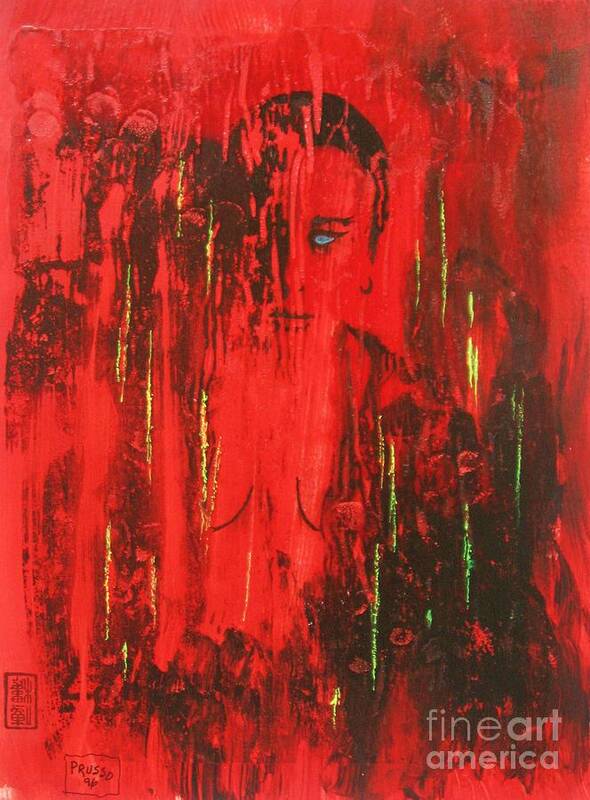 Original Art Print featuring the painting Dantes Inferno by Thea Recuerdo