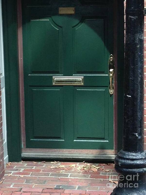 Green Door Art Print featuring the photograph Door #1 by Deena Withycombe