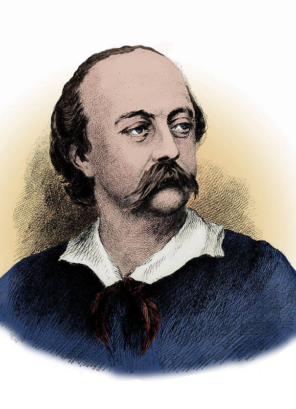 Literature Art Print featuring the photograph Gustave Flaubert, French Author #1 by Science Source