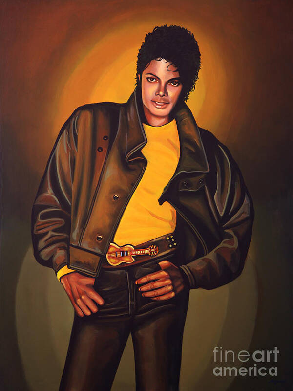 Michael Jackson Art Print featuring the painting Michael Jackson by Paul Meijering