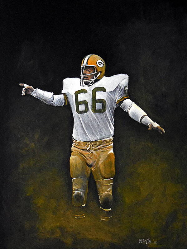 Nitschke Art Print featuring the painting Packer Pride by William Walts