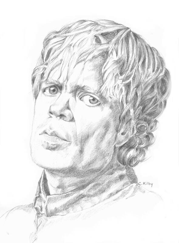 Peter Dinklage Art Print featuring the drawing Peter Dinklage #1 by Claudia Kilby