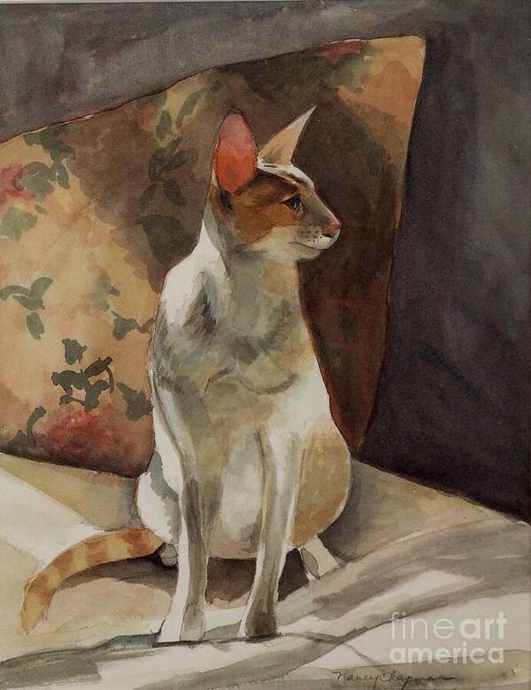 Watercolor Painting Art Print featuring the painting Raja by Nancy Kane Chapman