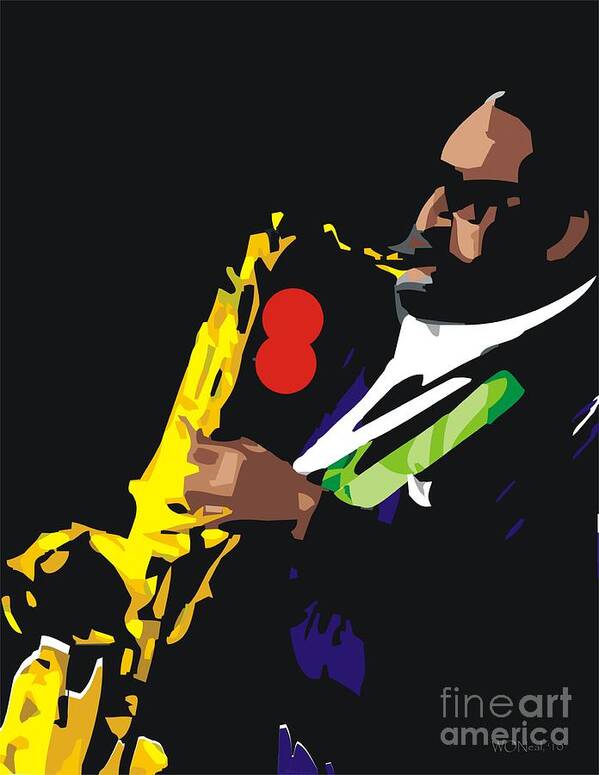 Male Portraits Art Print featuring the digital art Sonny Rollins by Walter Neal