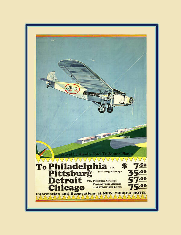 Airline Art Print featuring the photograph Vintage Airline Ad 1929 #2 by Andrew Fare
