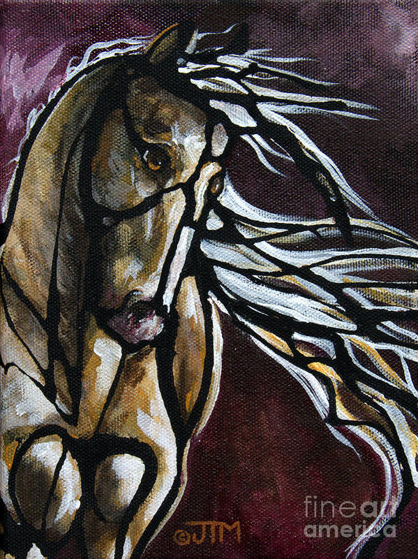 Horse Art Print featuring the painting #16 June 7th #16 by Jonelle T McCoy
