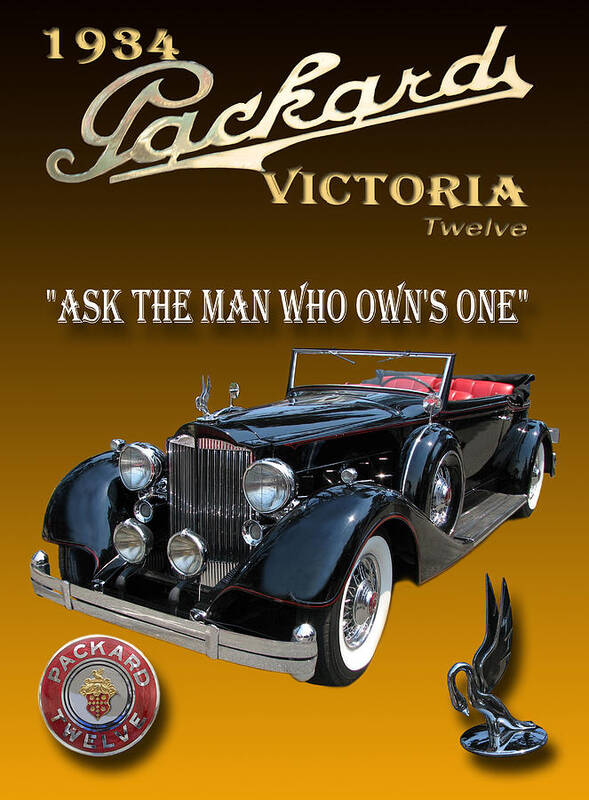 Photography By Jack Pumphrey Used In Advertising Art Print featuring the photograph 1934 Packard by Jack Pumphrey