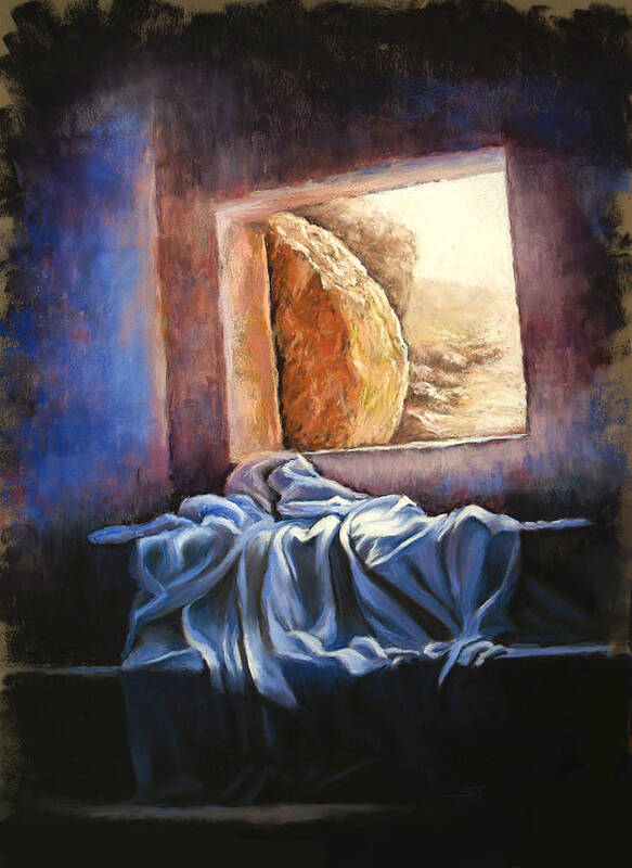 Christian Art Print featuring the pastel He Is Risen #2 by Susan Jenkins