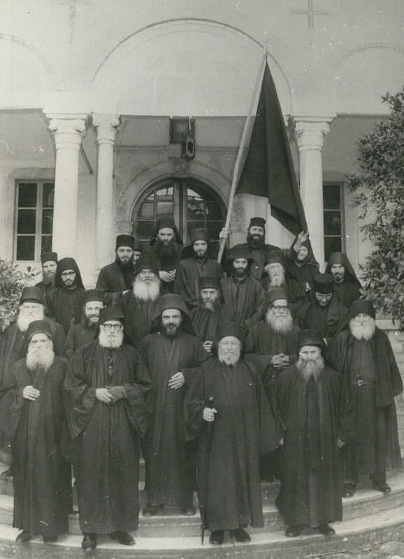 retro Images Archive Art Print featuring the photograph Militant Monks On Mount Athos #2 by Retro Images Archive