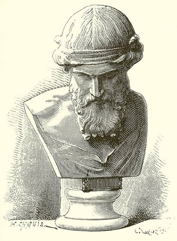 Ancient; Rome; Romans; Roman; Plato; Greek; Philosopher; Philosophy Art Print featuring the sculpture Plato by English School