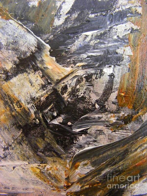 Coal Mining Art Print featuring the painting Quest for Coal by Nancy Kane Chapman