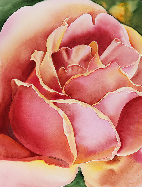 Rose Art Print featuring the painting Rose #1 by Irina Sztukowski