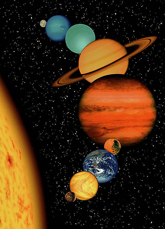 kjole galleri Fodgænger The Planets Of The Solar System Art Print by Science Photo Library - Pixels
