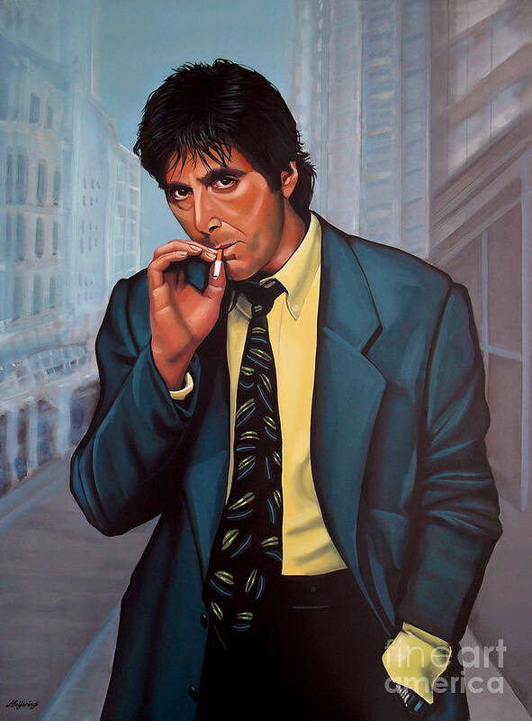 Al Pacino Art Print featuring the painting Al Pacino 2 by Paul Meijering