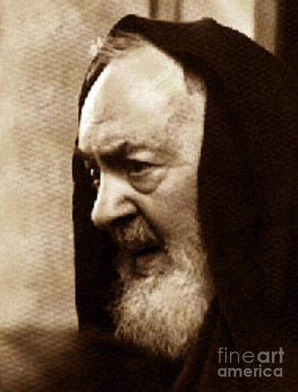Prayer Art Print featuring the photograph Padre Pio #30 by Archangelus Gallery