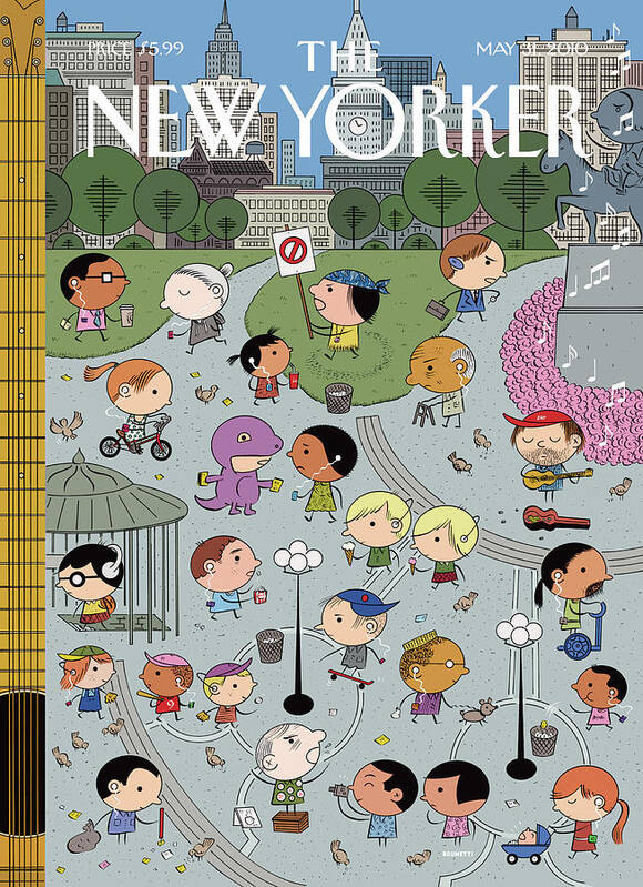 Union Square Art Print featuring the painting Union Square by Ivan Brunetti