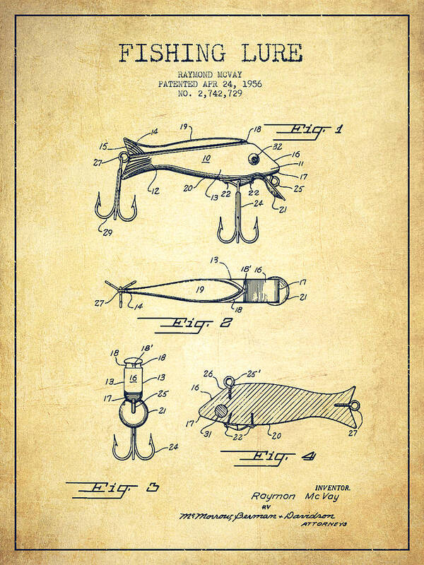 Fishing Lure Patent Print